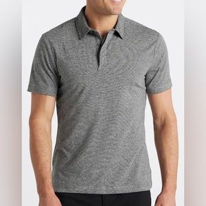 01.Algo Men’s Arrieta Microstripe Performance Polo Shirt